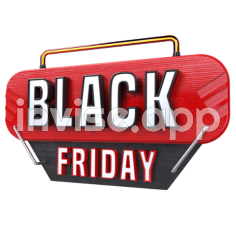 3D Logo, Clipart Images, Neon Lighting, Black Friday, Psd, Composition - Neon Black Friday