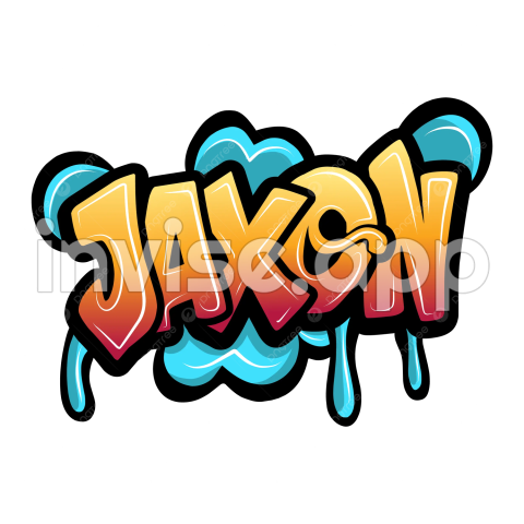 Jaxon Graffiti Names Lettering Typography Art Vector, Jaxon, Graffiti - Unique Black Girl Names