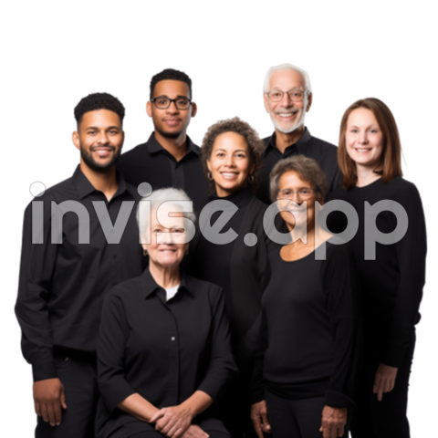 Group Of Portrait Photo In Black, Photos, Black, Square Transparent - The Color Black