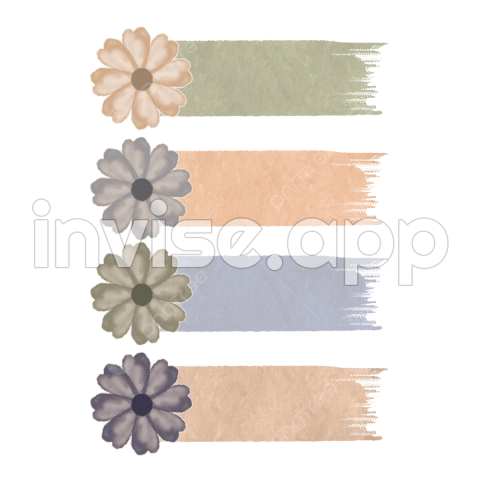 Name Tags Transparent, Name Tag Label Pack Flower Element, Name Tag - Pack Of Name Labels