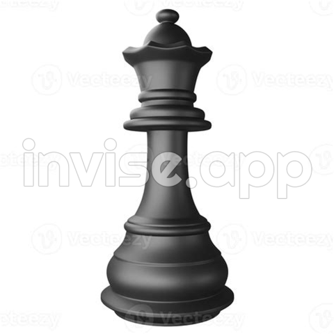 Black Queen Chess Piece Clipart Flat Design Icon Isolated On - Black Queen Chess