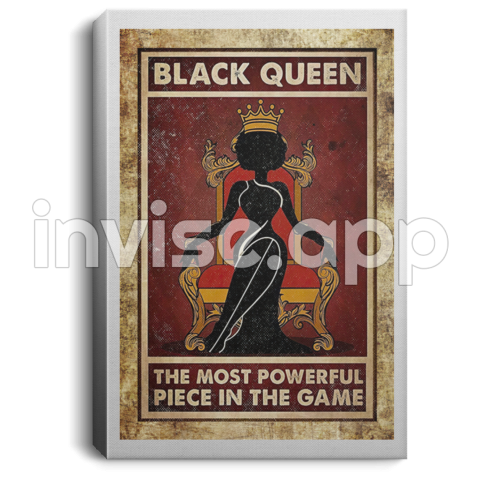 Black Queen Sit On The Throne Red Poster Canvas 75In Frame Kreamshirt - Black Queen Digital Art