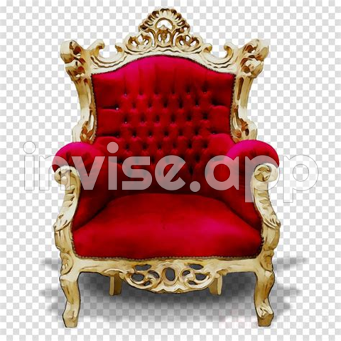 Red Background Clipart Chair, Throne, Couch, Transparent Clip Art - Black Queen On Throne