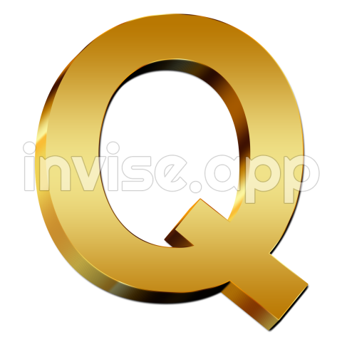 Uppercase Letter Gold Q Free Image Download - Alphabet Q