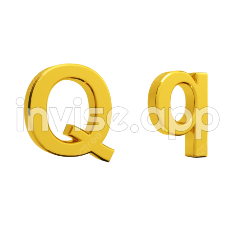 Q& A Wallpaper - Letter Q Clipart Transparent Background, Gold Letter Q, Q, Letter