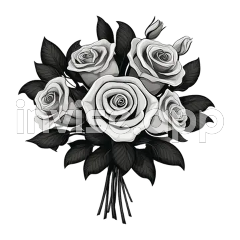 Black Rose Bouquet - Rose Bouquet Hd Transparent, A Black Rose Bouquet, A Bouquet Of Flowers