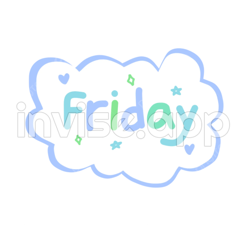 Friday Stickers - Friday Cute Stickers, Friday, Journal, Sticker Transparent Clipart