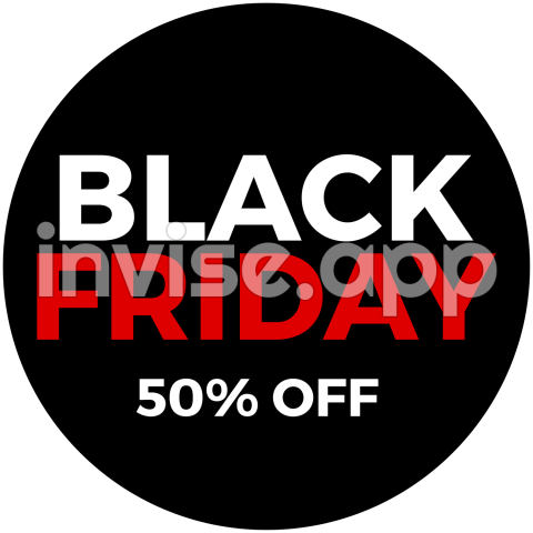 Black Friday 50% Off Window Decal Tenstickers - Black Friday Windows Stickers