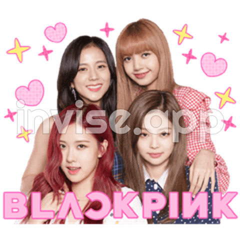 Black And Pink Stickers - Black Pink Stickers