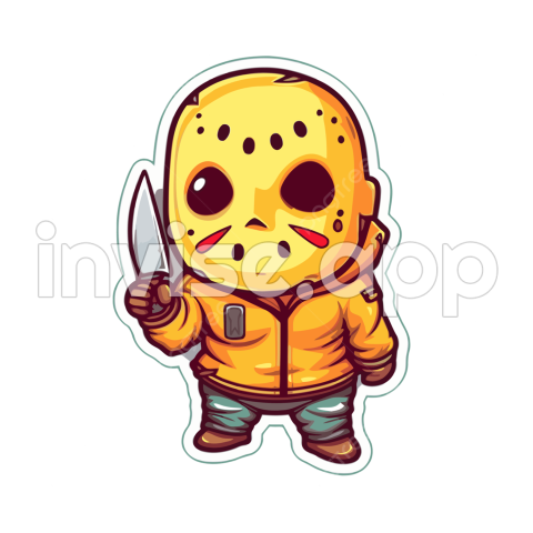 Jason Sticker Friday The 13Th Vector Clipart, Jason, Sticker, Cartoon - Friday The 13Th Stickers