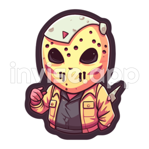 Friday The 13Th Stickers - Jason Sticker Friday The 13Th Vector, Jason, Sticker, Cartoon And