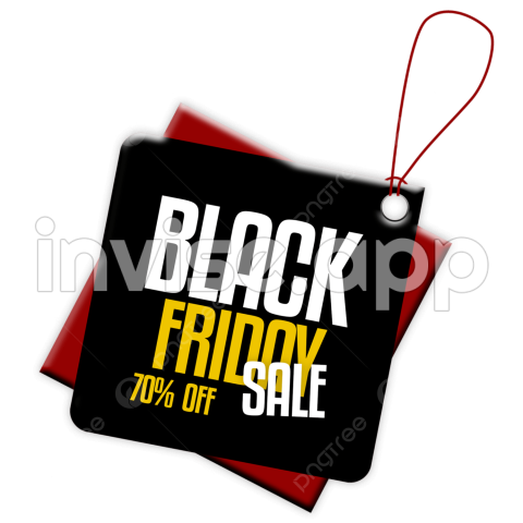 Modern Black Friday Tag And Label For Sales Mega Transparent Background - Black Friday Tag