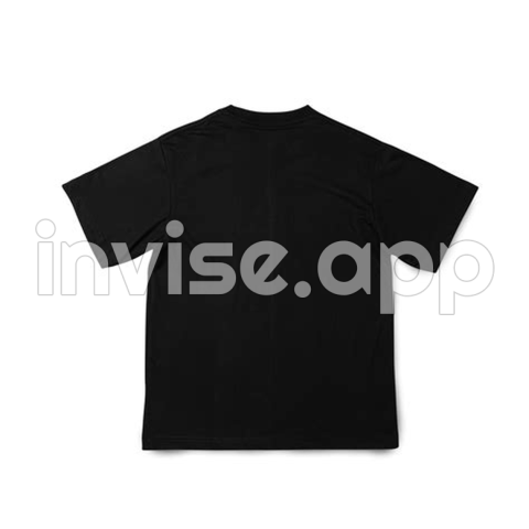 Oversized T Shirt Template - Black T-Shirt