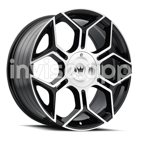 Looking For Libra Gloss Black Machined Mazzi Wheels? - Black Wheels Chrome Lip