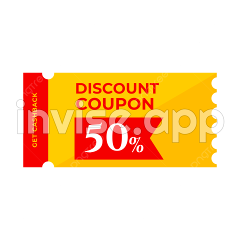 Promo Offer - Yellow Discount Coupon , Vector, Psd, And Clipart With Transparent