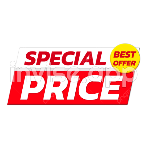 Special Promo Sticker - Special Price Best Offer White And Red Sign Sticker For Promotion