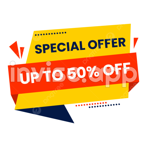 Special Offer Banner - Discount 50 Off Vector Hd Images, Special Offer 50 Off Sale And