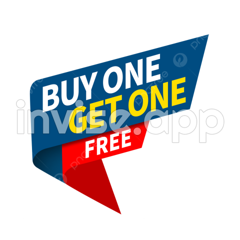 Promotion Logo - One Clipart Transparent Hd, Buy One Get One Free Promotion Label