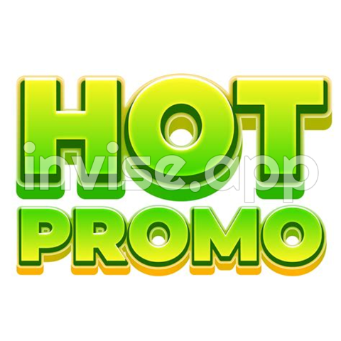 Hot Promo 3D Marketing Label Text 11577833 - Logo Hot Promo