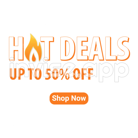 Design Hot Promo - Hot Deal Fire Design Vector, Hot Deals, Design Template, Hot Deals Text