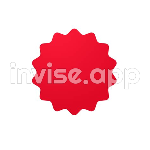 Red Basic Shape For New Product Stickers Special Offer Label 14550606 - Personalized Mailing Labels