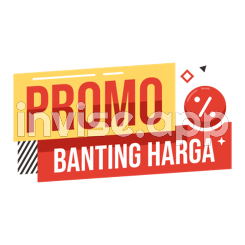 Promo Design Vector Hd Images, Promo Banting Harga Design Element - Tulisan Promo