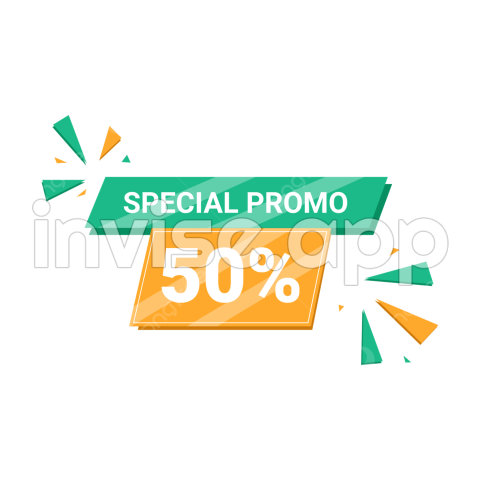 Paket Promo - Gambar Promo Spesial Diskon 50 Persen, 50, Vektor, Penjualan Dan