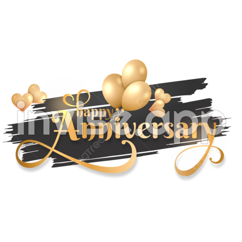 Golden Royal Vector Hd Images, Happy Anniversary Golden Balloons - Anniversary Promo