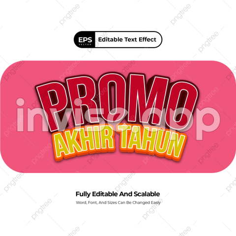 Promo Efek Teks Yang Dapat Editasi Akhir Tahun, Promo Akhir Tahun - Promo Tahun Baru