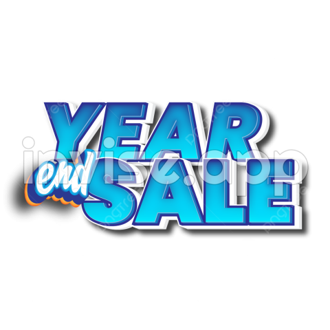 Year End Sale Vector Design Images, Year End Sale, Text, Effect, Text - Nama Promo Akhir Tahun