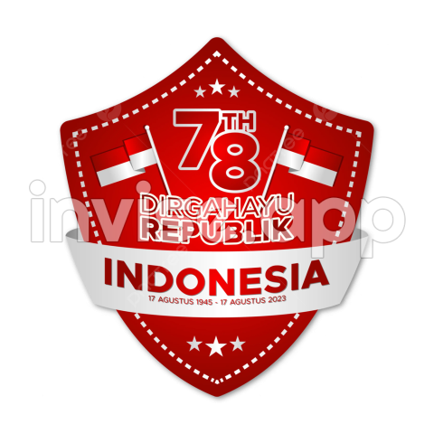 Hut Ri And Indonesia Independence Day 17 August Logo Badge Vector, 78Th - Promo 1 Youtube September 17