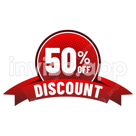 Promo Sale Akhir Tahun - 50 Discount Promo Sale Marketing With Red Banner Round Design Vector