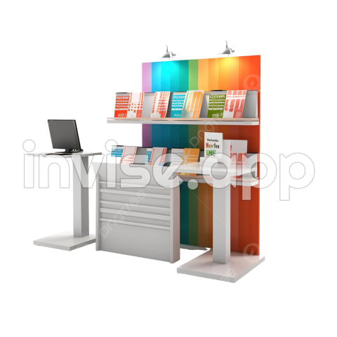 Promo Banner Stand - Promotional Stand 3D Rendering Model, Promotional, Stand, Blank