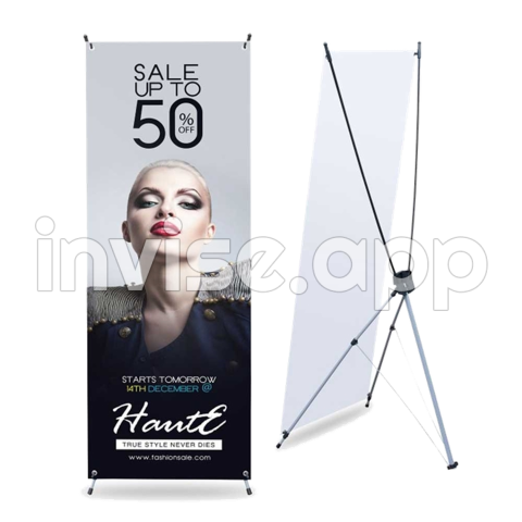 Promo Banner Stand - Economy X Banner Stand 32" X 72" X Back Banner Stands