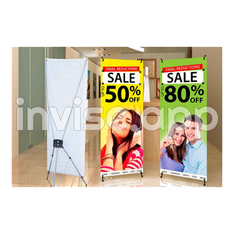 Retail Banner Stand New York Banner Stands Mesh Banners - Flex Banner Stand