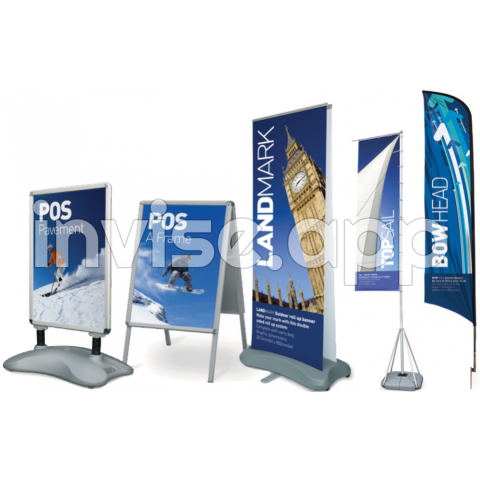 Promo Banner Stand - Outdoor Event Sign Stands Custom Outdoor Stationary Banner Stands