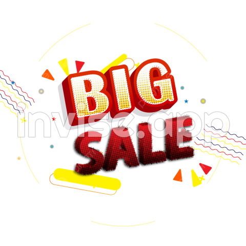 Big Sale Promotion Vector Art , Big Dale 3D Text Effect For Shopping - Big Promotion