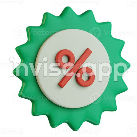 Super Sale Discount Badge Promo 3D Icon Illustration Design 24673199 - Promotional Logo Designs