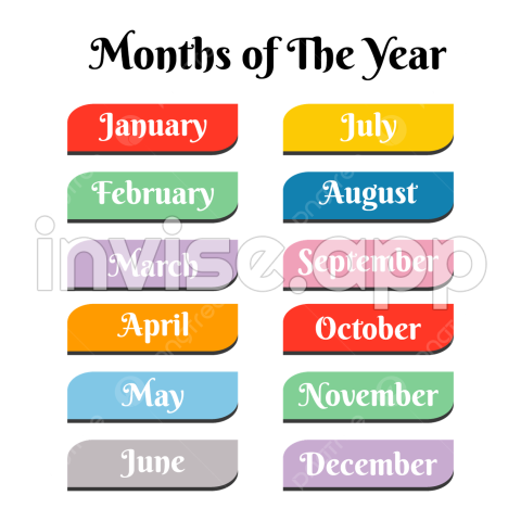 Months Of The Year Clipart - Ber Months Promo