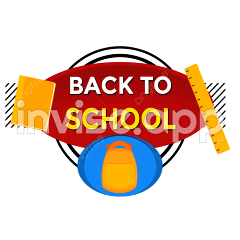 Back To School Promo - Red Oval Transparent, Back To School Oval Red Blue, School, Back