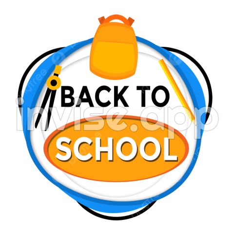 Amazon Back To School - Back To School White Transparent, Back To School White Orange Shape