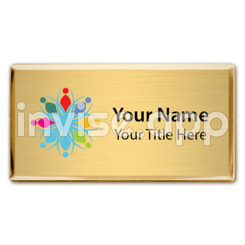 Executive Name Badges - Magnetic Full Color Executive Beveled Badges Name Tag Wizard