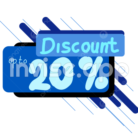 Logo Sale Diskon Up To 20 , Sale, Discount, Blue Discount - Diskon Toko Online