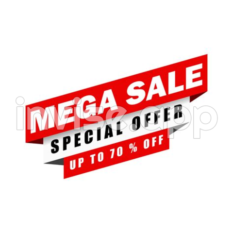 Mega Sale Banner Promotion Template Design, Big Sale Discount Super - 50 % Discount Banner