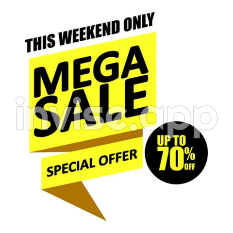 Promo Sale - Mega Sale Banner Promotion Template Design, Big Sale Discount Up To