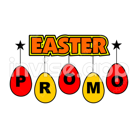 Easter Promo - Easter Banner Clipart Vector, Easter Promo Banner Template Vector