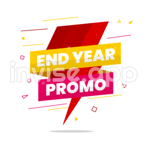 End Year Promo Banner Design, End Year Promo Banner, Banner Promotion - Year End Promo