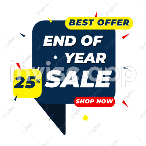 Year End Sale Vector Hd Images, End Of Year Sale Banner With - Year-End Images