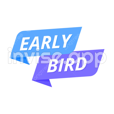 Early Bird Promo - Early Bird Labels Vector, Early Bird Sale, Early Birds, Early Bird