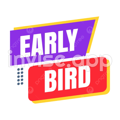 Early Bird Modern Shape Vector, Early Bird Sale, Early Birds, Early - Early Bird Promo